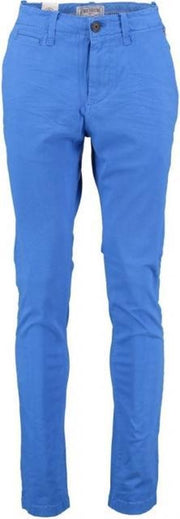 Petrol blauwe slim fit chino - Maat W28-L32