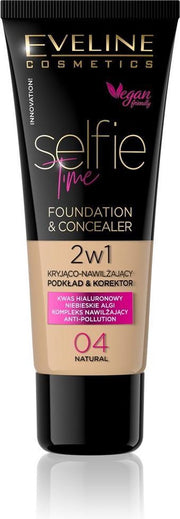 Eveline Cosmetics Selfie Time Foundation & Concealer 04 Natural 30ml.