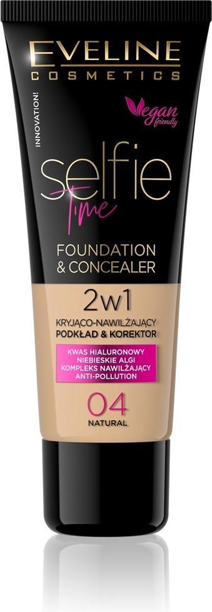 Eveline Cosmetics Selfie Time Foundation & Concealer 04 Natural 30ml.