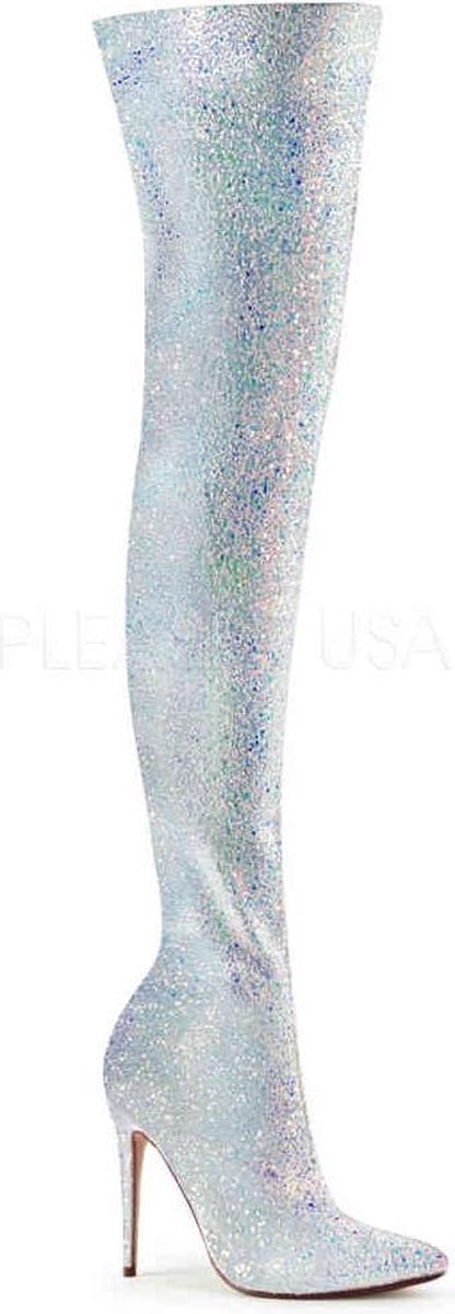 COURTLY-3015 - (EU 44 = US 13) - 5 Glitter Thigh High Boot