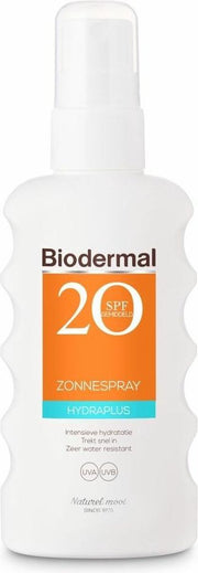 Biodermal Zonnebrand – Hydraplus zonnespray – Zonnebrand spray met SPF 20 - 175ml