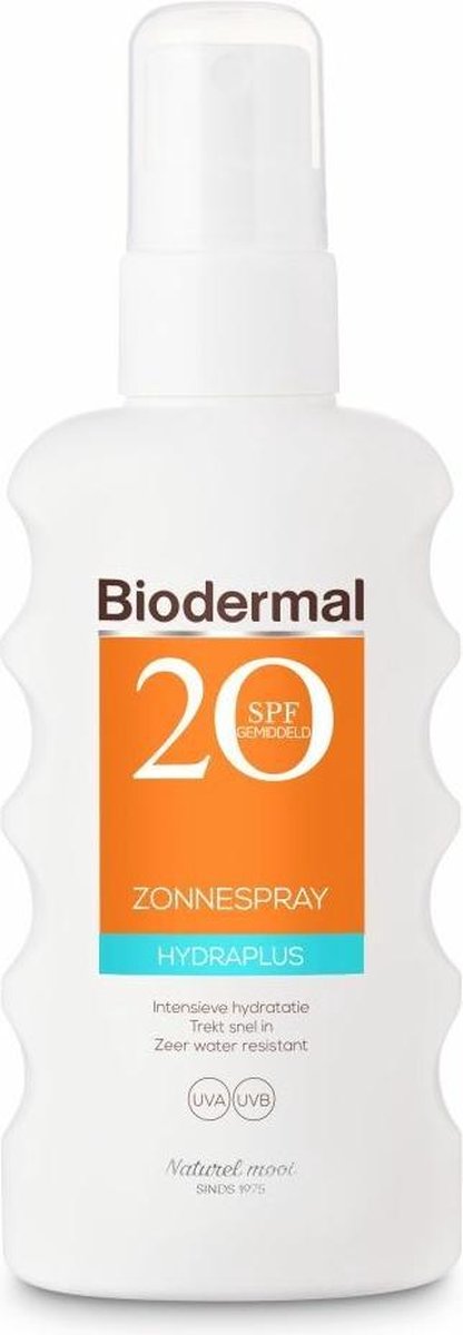Biodermal Zonnebrand – Hydraplus zonnespray – Zonnebrand spray met SPF 20 - 175ml