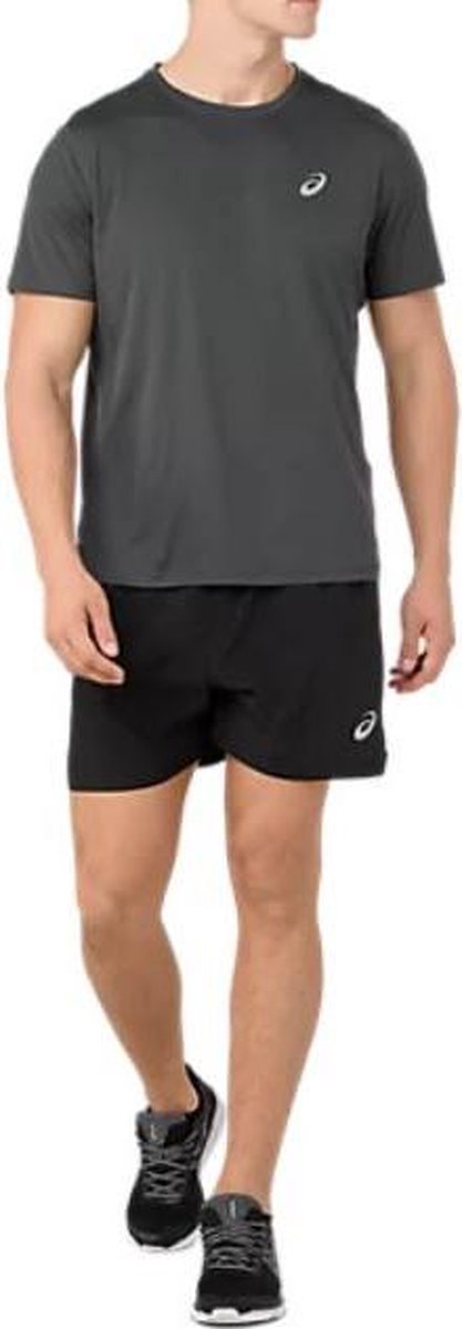 Asics Silver Ss Top Sportshirt Heren - Dark Grey - Maat S