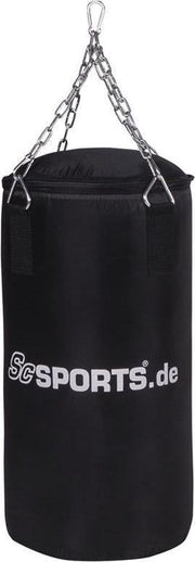 ScSPORTS® Bokszak ongevuld - Oxford Nylon - 60 x 30 cm - Incl. stalen ketting en karabijnhaak