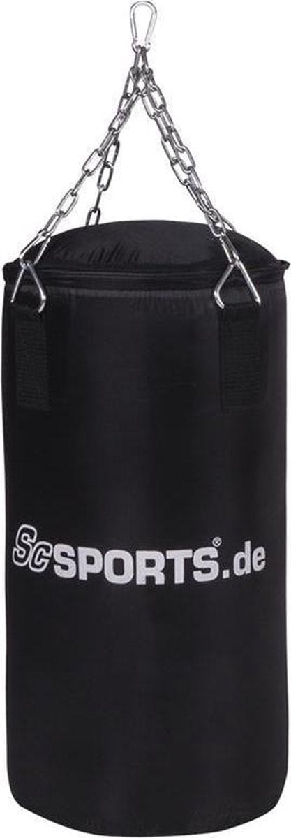 ScSPORTS® Bokszak ongevuld - Oxford Nylon - 60 x 30 cm - Incl. stalen ketting en karabijnhaak