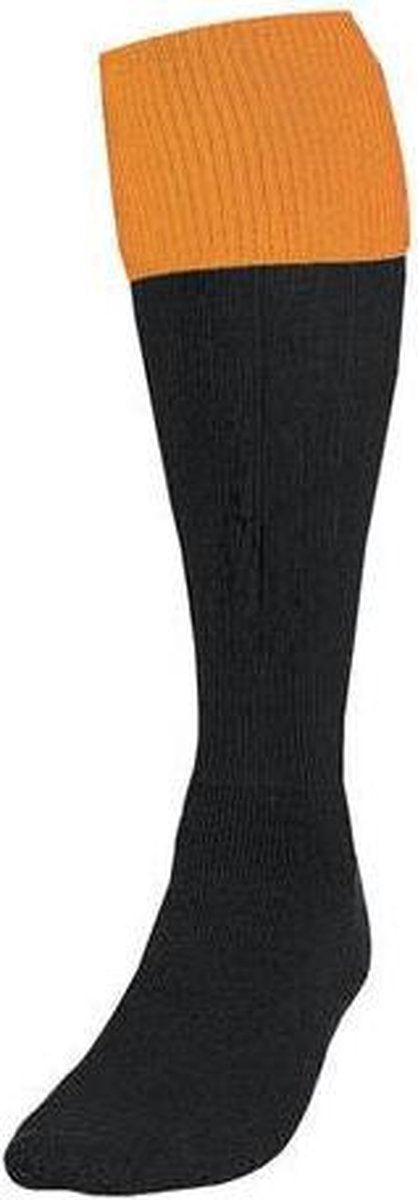 Precision Voetbalsokken Turnover Junior Nylon Zwart/oranje Maat 35-39