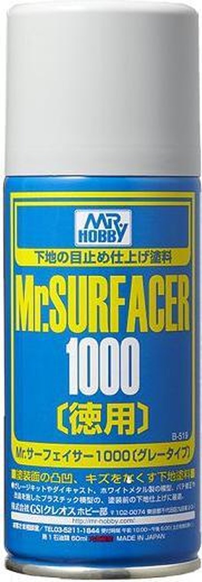 Mrhobby - Mr. Surfacer 1000 Spray Large Can 170 Ml (Mrh-b-519)