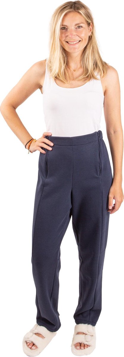 Tjar joggingbroek - 4 ritsen - donkerblauw - maat L - kleding - unisex