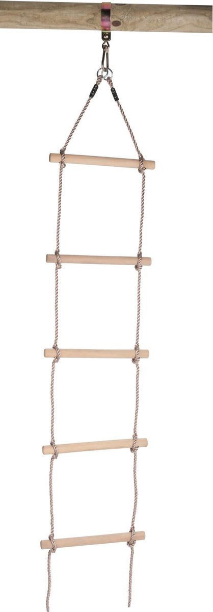 SwingKing touwladder - 5 houten treden - 22 x 300 cm
