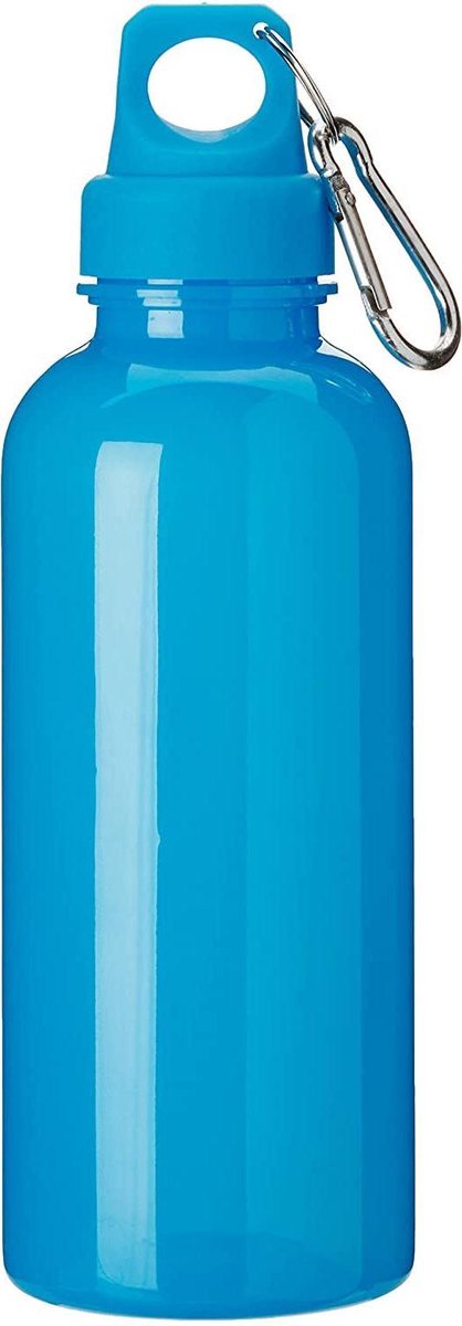 Atipick Drinkfles Met Karabijnhaak 600 Ml Polystyreen Blauw