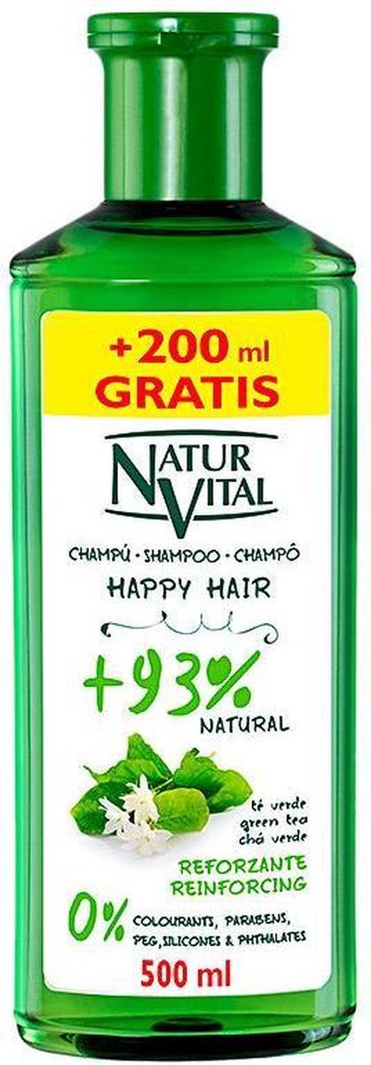 Natur Vital Happy Hair Reforzante 0% Champú 500 Ml