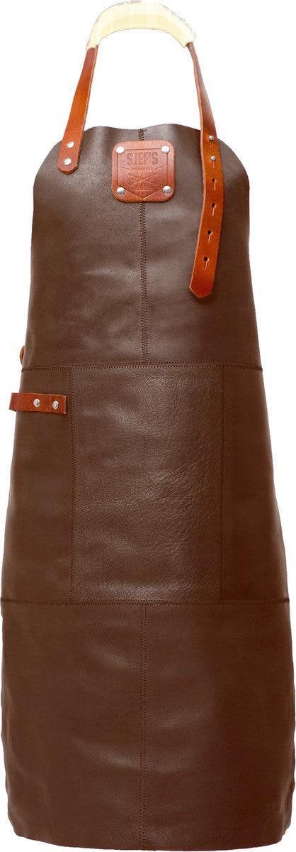 Sorprese Premium – bbq schort – bruin-cognac creme– bbq schort mannen – 100% premium leder – bbq schort leer man