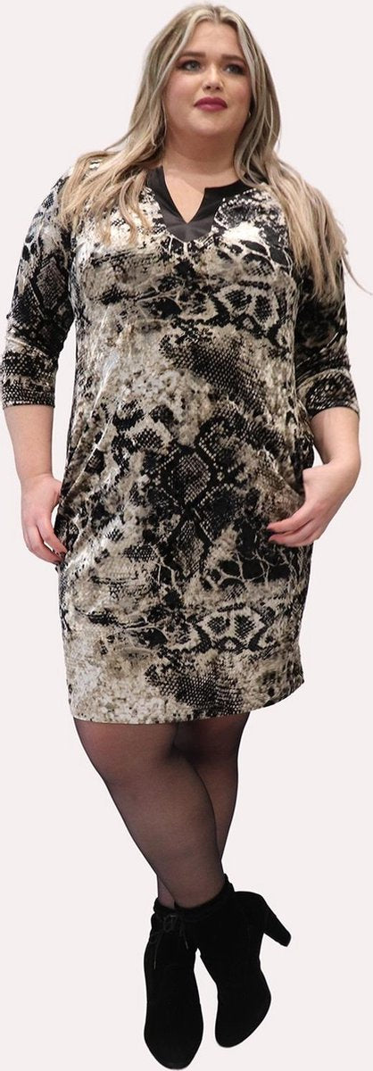 Jurk Ophilia Mariska animal velvet