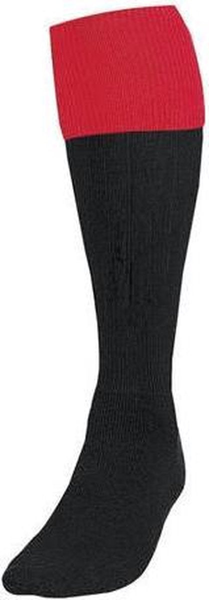 Precision Voetbalsokken Turnover Junior Nylon Zwart/rood Maat 35-39