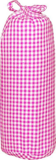 Taftan - Hoeslaken - Kleine Ruit - 60 x 120 cm - fuchsia