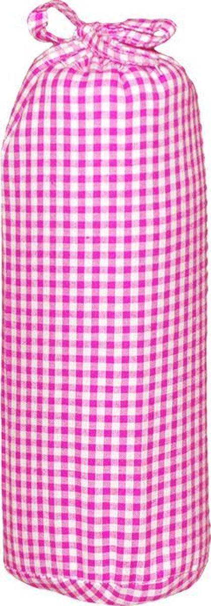 Taftan - Hoeslaken - Kleine Ruit - 60 x 120 cm - fuchsia