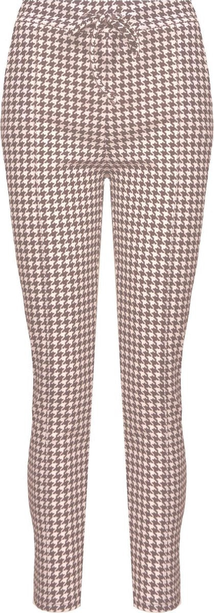 Pied De Poule Broek Beige