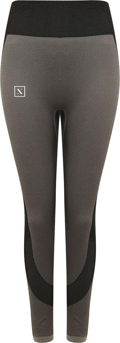 LXURY Tech Dames Sportlegging  Maat L/XL - Grijs - Naadloze Legging  - Relax - Dames Leggings - Yoga & Fitness - Hoge Taille - Legging