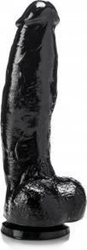 XXLTOYS - Angus - Large Dildo - Inbrenglengte 19 X 6 cm - Black - Uniek Design Realistische Dildo – Stevige Dildo – voor Diehards only - Made in Europe