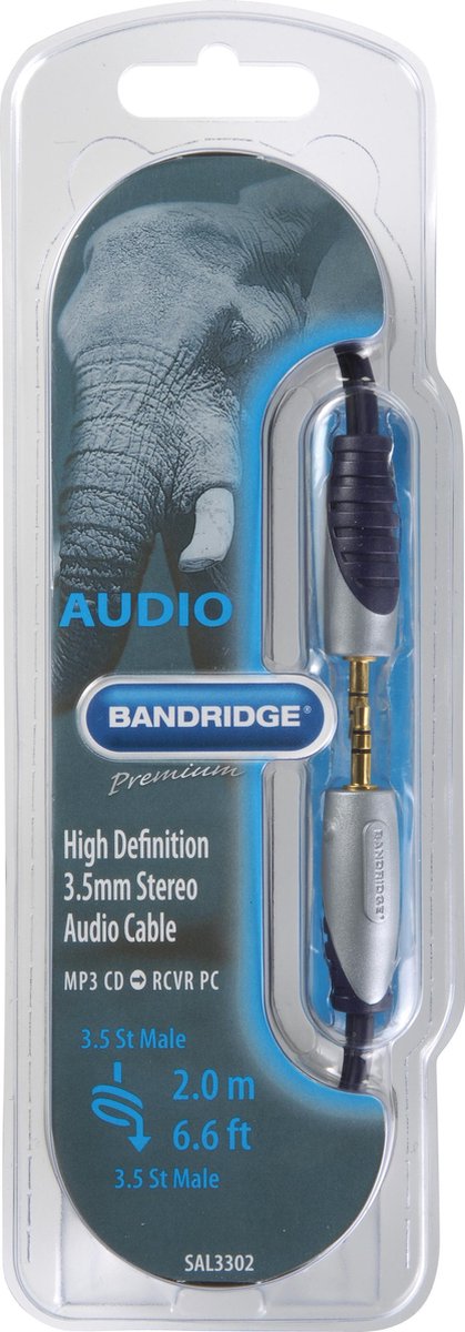 Bandridge - Aux Kabel - 2 meter