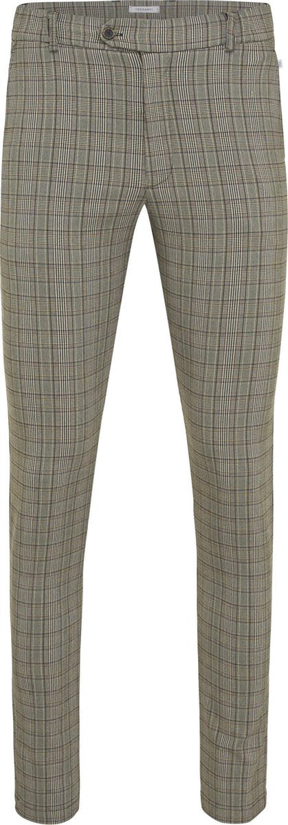 Jules | Pantalon geblokt lichtgrijs