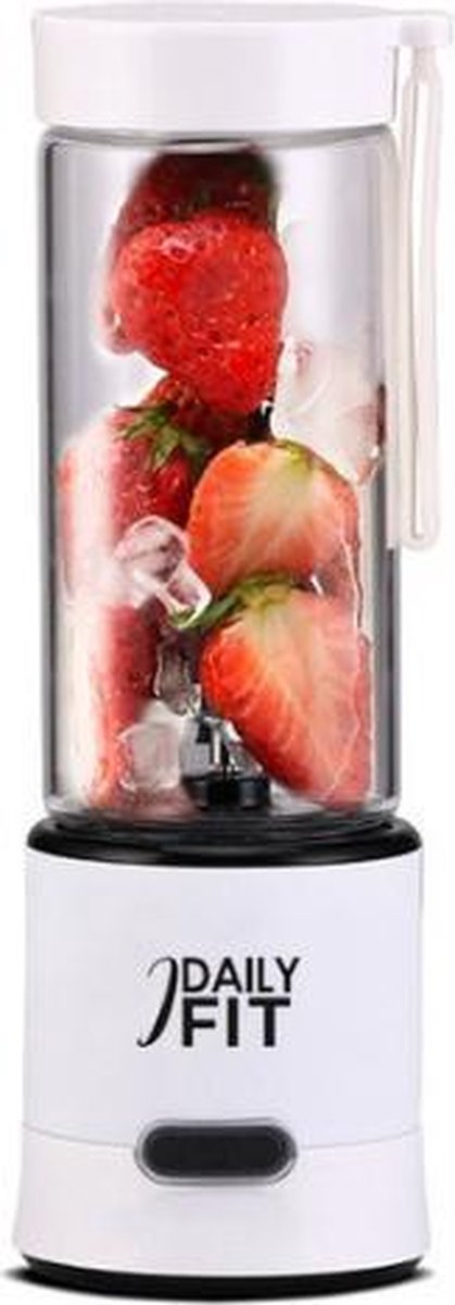 Mini Blender Deluxe - Wit - Met Gratis Beschermhoes - Draadloos & Draagbaar - Blender To Go - Idailyfit - Mix & Go - Portable Blender Deluxe - Smoothies & Shakes