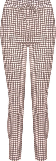 Pied De Poule Broek Beige