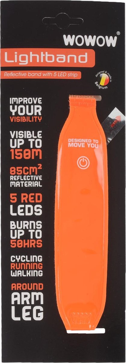 Wowow Reflecterende armband - oranje