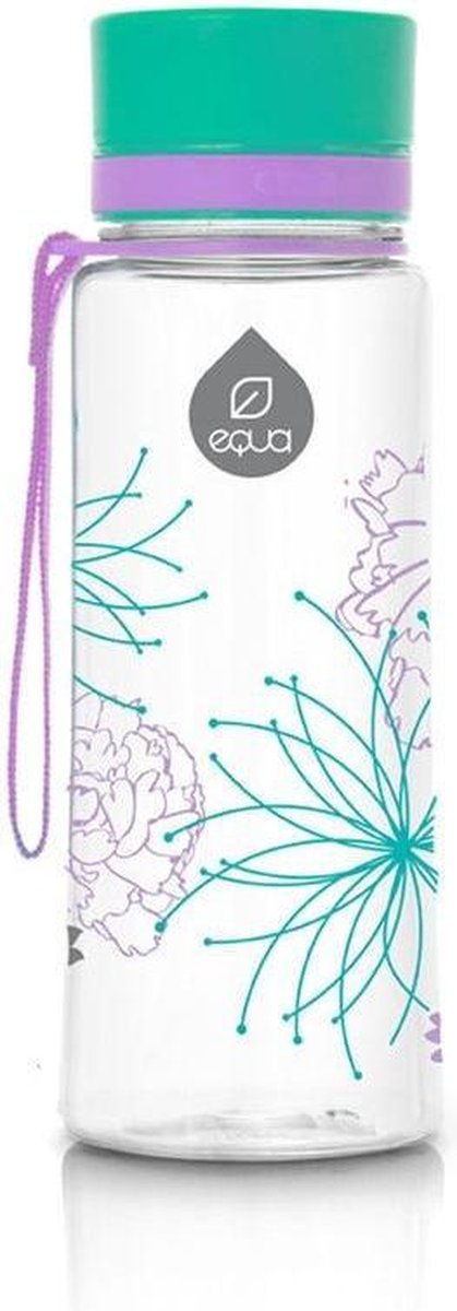 Equa BPA free drinkfles 600 ml - Uitvoering - Flower