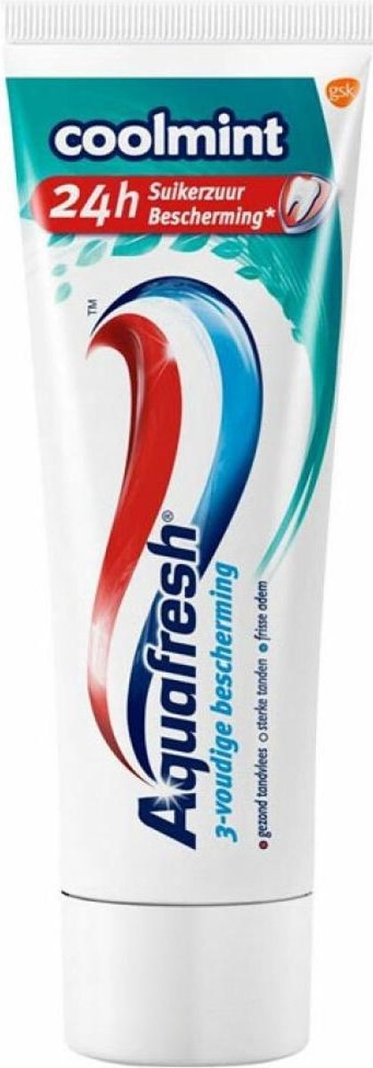 6x Aquafresh Tandpasta Cool Mint 75 ml