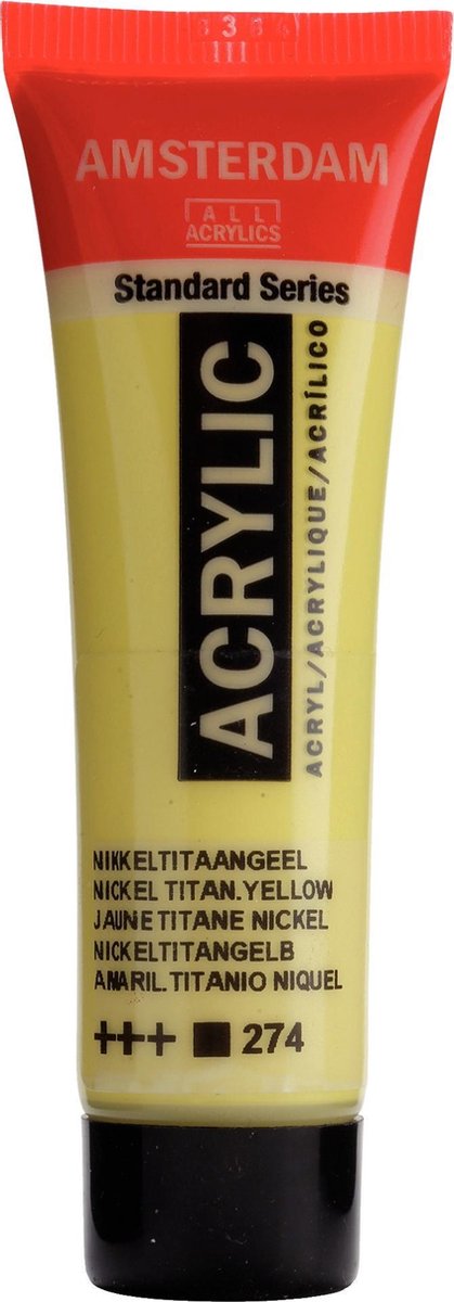 Acrylverf - 274 - Nikkel titaan geel - Amsterdam - 20ml