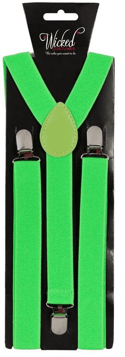Neon groene bretels verstelbaar