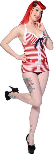 Banned Badpak -M- Red White Anchor Rood