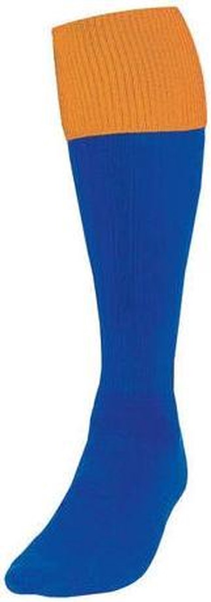 Precision Voetbalsokken Turnover Junior Nylon Blauw/oranje Maat 30-34