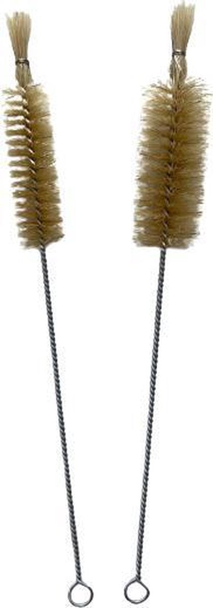 Set van 2 luxe tuitenragers - ragers - reinigingsborsteltjes - van haar met pluim Ø 25 en 35 mm