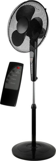 Klausberg 7476 - staande - statiefventilator - met afstandbediening - zwart - 40 cm - 50W - ventilator