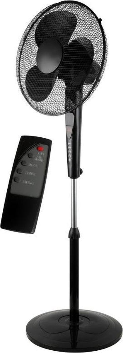 Klausberg 7476 - staande - statiefventilator - met afstandbediening - zwart - 40 cm - 50W - ventilator