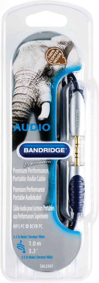 Bandridge - Aux Kabel - 1 meter