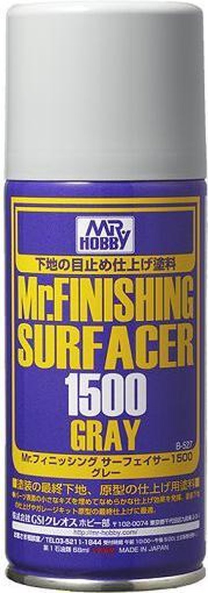 Mrhobby - Mr. Finishing Surfacer 1500 Gray 170 Ml (Mrh-b-527)