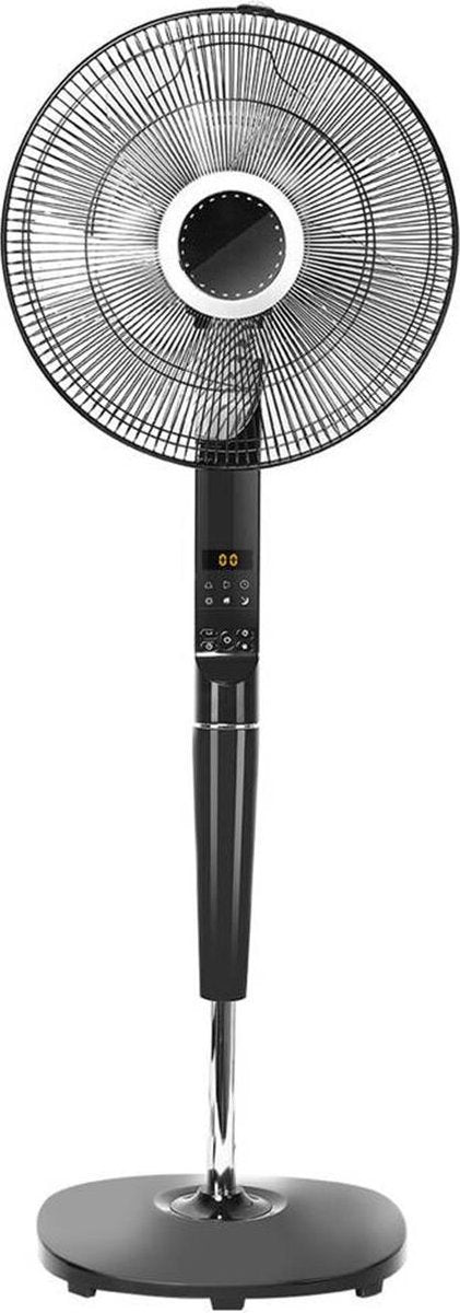 Ventilator - Igia Lanim - Statiefventilator - Staand - Rond - Mat Zwart - Kunststof