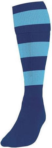 Precision Voetbalsokken Hooped Nylon Navy/hemelsblauw Mt 35-39