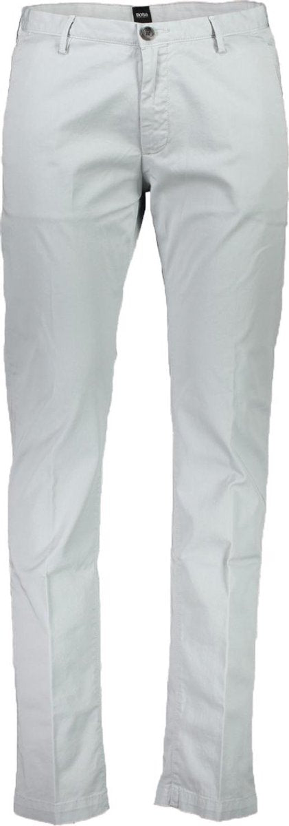 Hugo Boss  Broek Blauw Getailleerd - Maat W34 X L36 - Heren - Lente/Zomer Collectie - Katoen;Elastaan