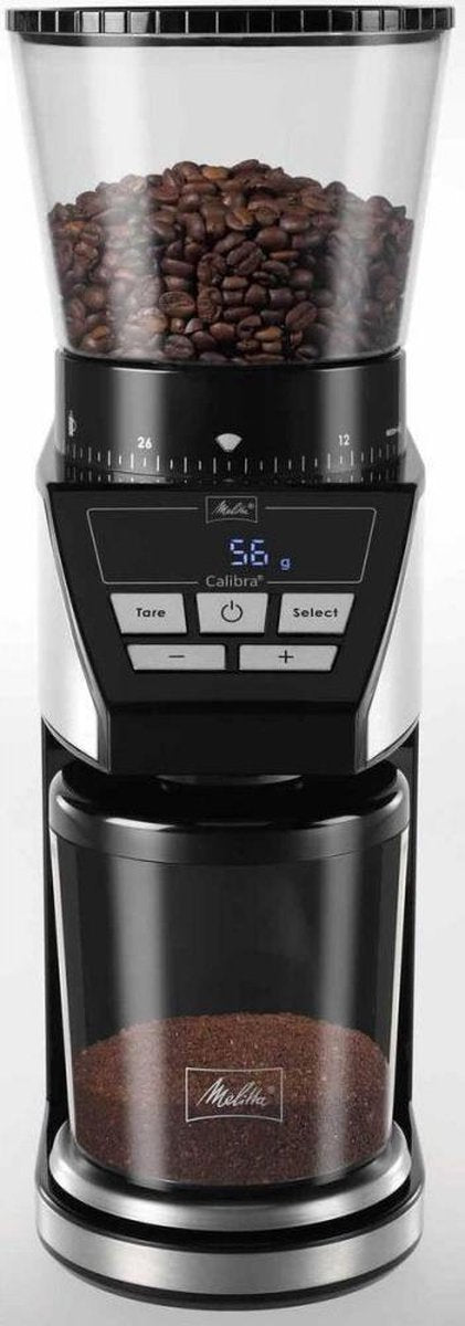 Melitta SST 1027-01 Calibra Koffiemolen met Weegschaal Zwart/RVS