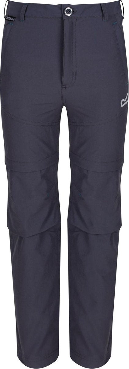 Regatta - Kids' Hikefell Stretch Zip Off Walking Trousers - Outdoorbroek - Kinderen - Maat 3-4 Jaar - Grijs