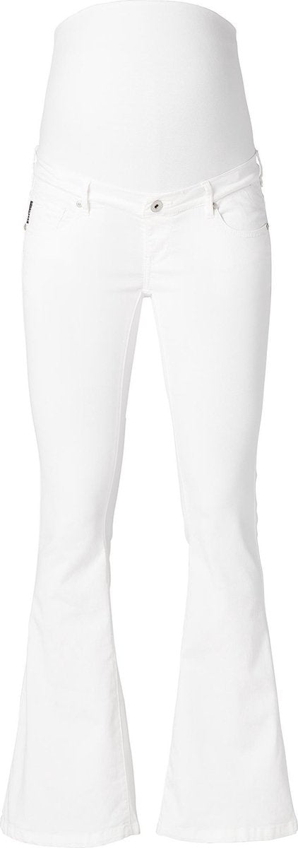Supermom Broek Flared White Zwangerschap Maat 29
