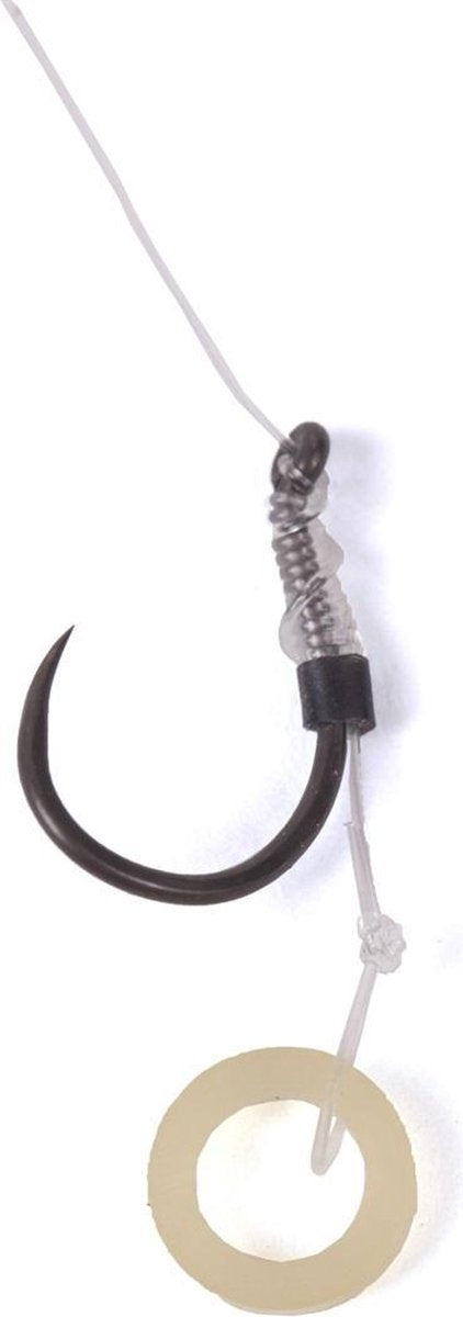 Guru Bait Bands Onderlijn QM1 - 10cm - Haakmaat 18 - Grijs