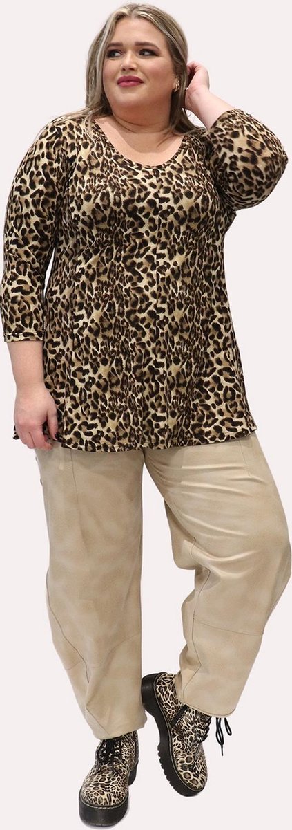 Broek Ophilia leatherlook wijd