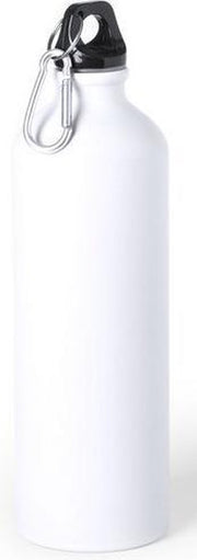 Atipick Drinkfles Met Karabijnhaak 800 Ml Aluminium Wit