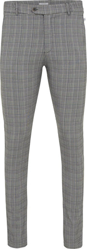 Jesse | Pantalon geblokt lichtgrijs