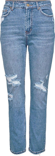 Only EMILY LIFE High Waist Straight Fit Dames Jeans - Maat W32 X L34
